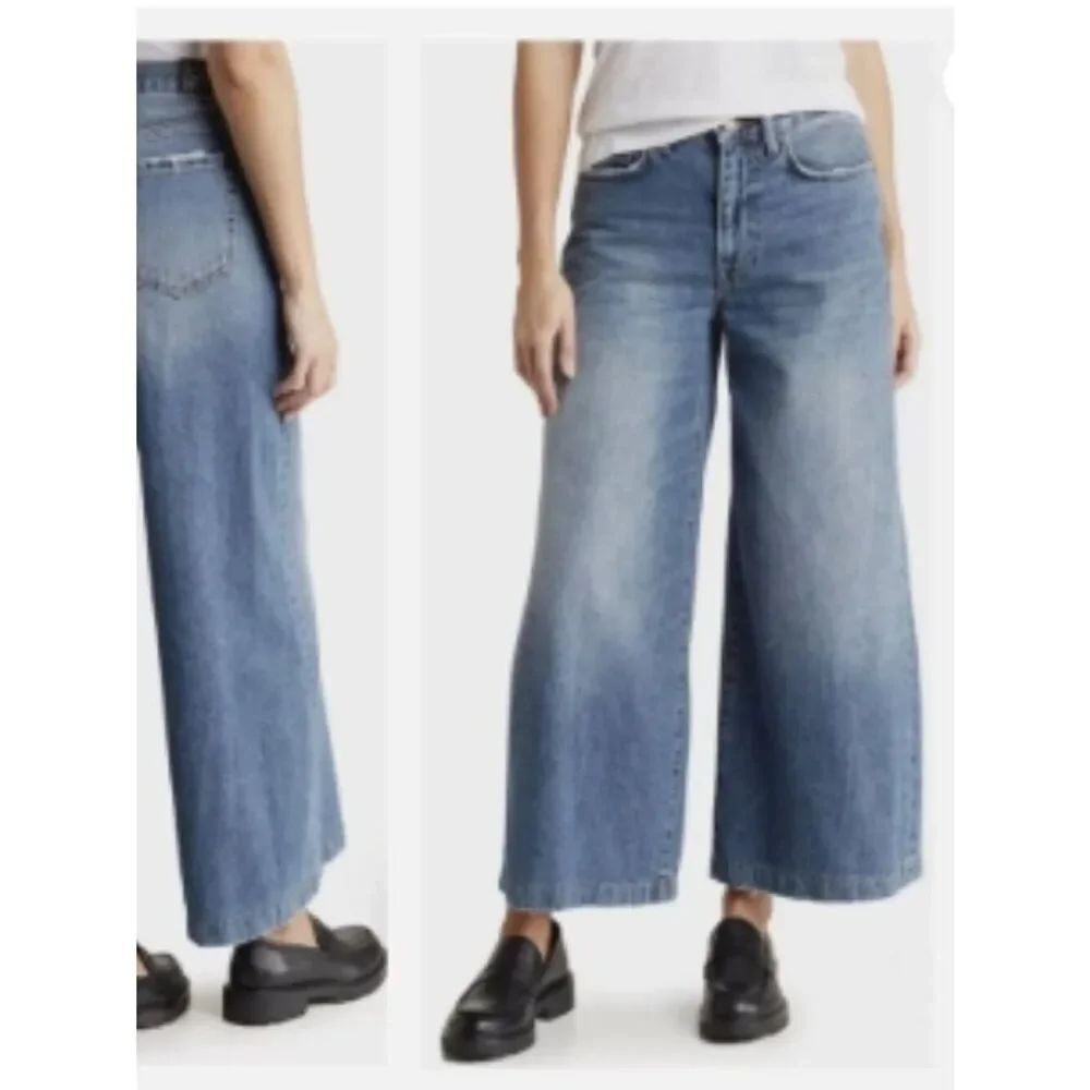 Like New! C/E Current Elliott Wide Leg Dark Wash Denim Culottes in 28